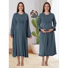 Dvina Effortt Lohusa Sabahlık ve Gecelik Antrasit - 4045