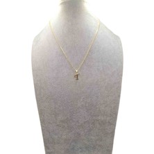 Han Ticarethane Altın Renk T Harfi Kolye