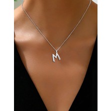 TabiTela 925 Ayar gümüş kolye "M"harfi SM689