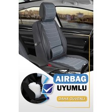 
hyundai I30 Eski Uyumlu Yarı Deri Oto Koltuk Kılıfı Ön/arka 5li Anka Set Füme