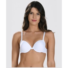 Nbb Destekli Push-Up Balenli V Yaka Kesim Cuplı Basic Sütyen- 3529