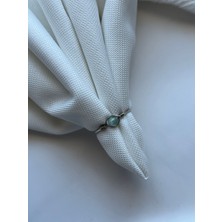 Pel Design Minimal Florit Taşı Ayarlanabilir Gümüş Tel Yüzük