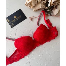 Jasmine Askıları Parlak Taşlı Hafif Destekli Dantelli Soft Cup Ithal Sütyen (B-C Cup)