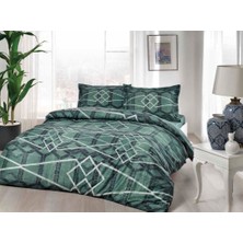 Mulvix URG02  Çift Kişilik Saten Nevresim Takımı Nova Yeşil (Mulvix)