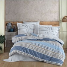 Mulvix URG02  Çift Kişilik Nevresim Takımı Debora Mavi (Mulvix)