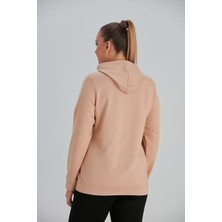Imagine Giyim Trendi Yakalayıp, Konforu Yaşayacağınız Fermuar Detaylı Büyük Beden Vizon Sweatshirt