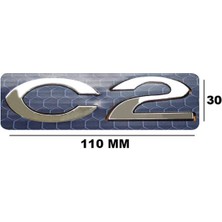 Citroen C2 Bagaj Yazı C2 Amblem 110 mm - 30 Mm:^