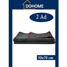 Dohome Tank Bezi Mikrofiber Kalın Süper Emici Çift Yüzlü Araç Kurulama-Cila Bezi 50X70 Battal Boy