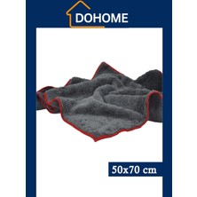 Dohome Tank Bezi Mikrofiber Kalın Süper Emici Çift Yüzlü Araç Kurulama-Cila Bezi 50X70 Battal Boy