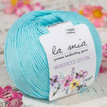 La Mia Mercerized Cotton Açık Mavi El Örgü Ipi - 123 - 33589