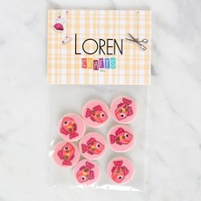 Loren Crafts 8'li Balık Düğme - 1156