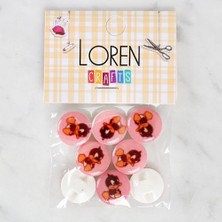 Loren Crafts 8'li Ördek Düğme - 1208