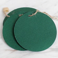 Loren 10'lu Yuvarlak Yeşil Etiket ve Klipsli Etike