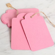 Loren 10'lu Pembe Etiket ve Klipsli Etiket Ipi