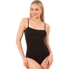 Özkan Underwear 0603 Kadın Pamuklu İnce Askılı Çıtçıtlı Kancalı Body