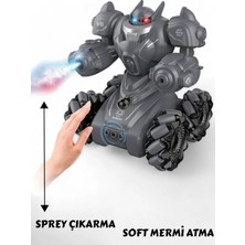 Begin Power Kumandalı Işıklı Mermi ve Buhar Atan Robot Araba Oyuncak Robot