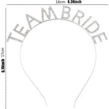 Nessiworld   Gümüş Kaplama Kristal Taşlı Team Bride Taç 16 x 17  cm