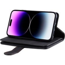 Hello-U iPhone 16 Pro Max Fermuarlı Cep Pu Deri Telefon Kılıfı (Yurt Dışından)