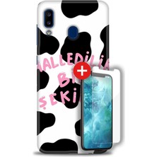 Samsung Galaxy A20 Hd Baskılı Kılıf + Mat Nano Ekran Koruyucu C (8)