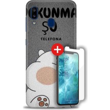 Samsung Galaxy A20 Hd Baskılı Kılıf + Mat Nano Ekran Koruyucu C (2)