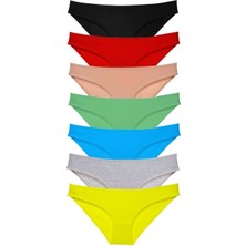 Mbb E-Ticaret 7 Adet Süper Eko Set Likralı Kadın Slip Külot Çok Renkli