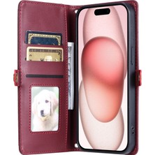 Hello-U iPhone 16 Pro Max Deri Cüzdan Askılı Standlı Telefon Kılıfı (Yurt Dışından)