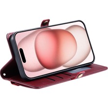Hello-U iPhone 16 Pro Max Deri Cüzdan Askılı Standlı Telefon Kılıfı (Yurt Dışından)