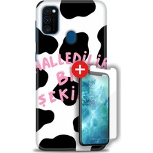 Samsung Galaxy M21 Hd Baskılı Kılıf + Mat Nano Ekran Koruyucu C (8)