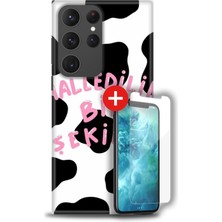 Samsung Galaxy S23 Ultra Hd Baskılı Kılıf + Mat Nano Ekran Koruyucu C (8)