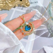 Daya Glow Gold Galaksi Kolye  (Gökyüzü Orbı ve Yıldız Tasarımılı)