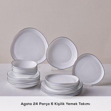 Karaca Agata 24 Parça 6 Kişilik Cam Yemek Takımı