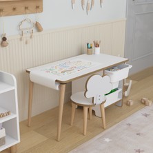 Resim Kağıdı Rulolu Aktivite Masası Çocuk Çalışma Masası Oyuncak Dolabı