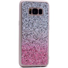 Vardar Aksesuar Galaxy S7 Kılıf Renkli  Simli Kırçıllı Silikon Kapak