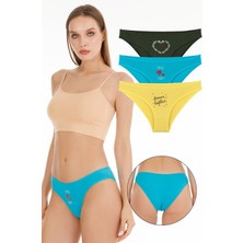 Sensu Kadın Baskılı Slip Külot 3 Lü Paket Set - KTS1104