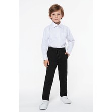 Trend Bebe Butik Erkek Çocuk Lastikli Ribana Bel Kanvas Çocuk Pantolonu Okul Pantolonu