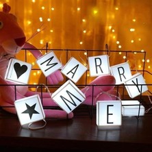 Platin by Orses 10LU Lightbox Işıklı Harf Mesaj Panosu Dekoratif  Harf Işık Zinciri