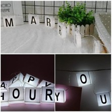 Platin by Orses 10LU Lightbox Işıklı Harf Mesaj Panosu Dekoratif  Harf Işık Zinciri