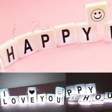 Platin by Orses 10LU Lightbox Işıklı Harf Mesaj Panosu Dekoratif  Harf Işık Zinciri