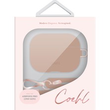 Coehl Airpods Pro 2 Uyumlu Kılıf Askı Aparatlı Coehl Haven Kapak Pembe