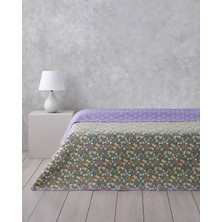 English Home Fiore Viola Tek Kişilik Çok Amaçlı Örtü 160 x 220  cm  Mor