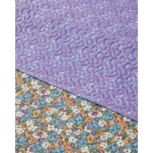 English Home Fiore Viola Tek Kişilik Çok Amaçlı Örtü 160 x 220  cm  Mor
