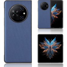 Puluz Tecno Phantom V Fold Mavi Için Pu Deri Pc Telefon Kılıfı (Yurt Dışından)