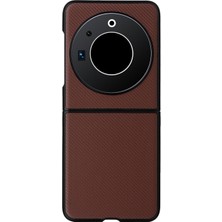 Puluz Tecno Phantom V Flip Kahverengi Için Pu Deri Pc Telefon Kılıfı (Yurt Dışından)