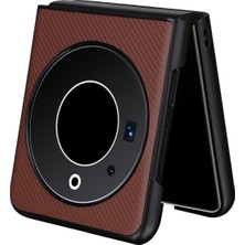 Puluz Tecno Phantom V Flip Kahverengi Için Pu Deri Pc Telefon Kılıfı (Yurt Dışından)