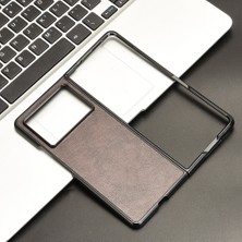 Puluz Tecno Phantom V Fold2 Kahverengi Için Litchi Texture Telefon Kılıfı (Yurt Dışından)