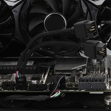 Steldalar 2 Adet Bilgisayar Anakart USB 2.0 9 Pin Çift 9 Pin Uzatma Kablosu Y Ayırıcı Ses Hd Uzatma Kablosu Siyah (Yurt Dışından)