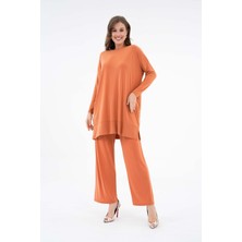 Yanları Cepli Sandy Pantolonlu Takım