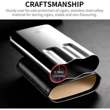 Cigarloong Metal Deri Puro Kılıfı 3'lü Croco Siyah 60RING