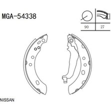 MGA-54338 - Fren Balatası Pabuc Arka Nıssan Mıcra K11 92-00