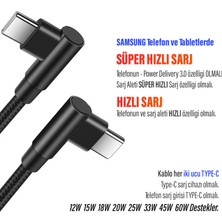 Exenar Apple iPad Air 13 Inç M2 M4 Apple iPad Air 4 - 5 Nesil Uyumlu Şarj Kablosu Uzun 3 Metre Type C To Type C Hızlı Şarj